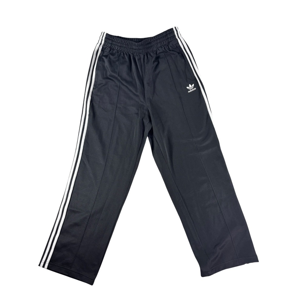 Adidas Originals Baggy Track Pants Mens Small Black 3 Stripe Trefoil IZ4801 NWT
